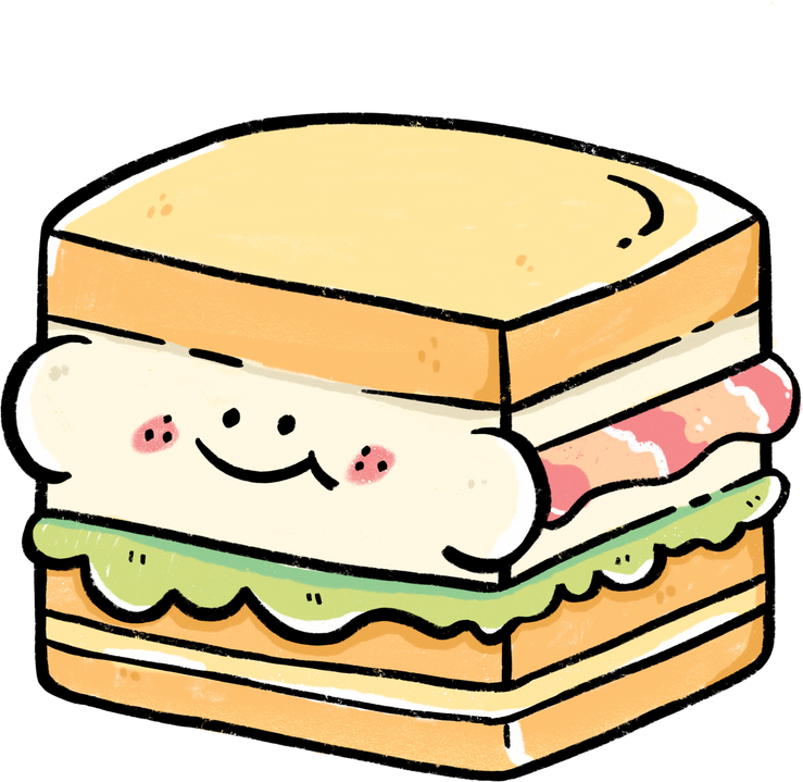 Cute sandwich doodle